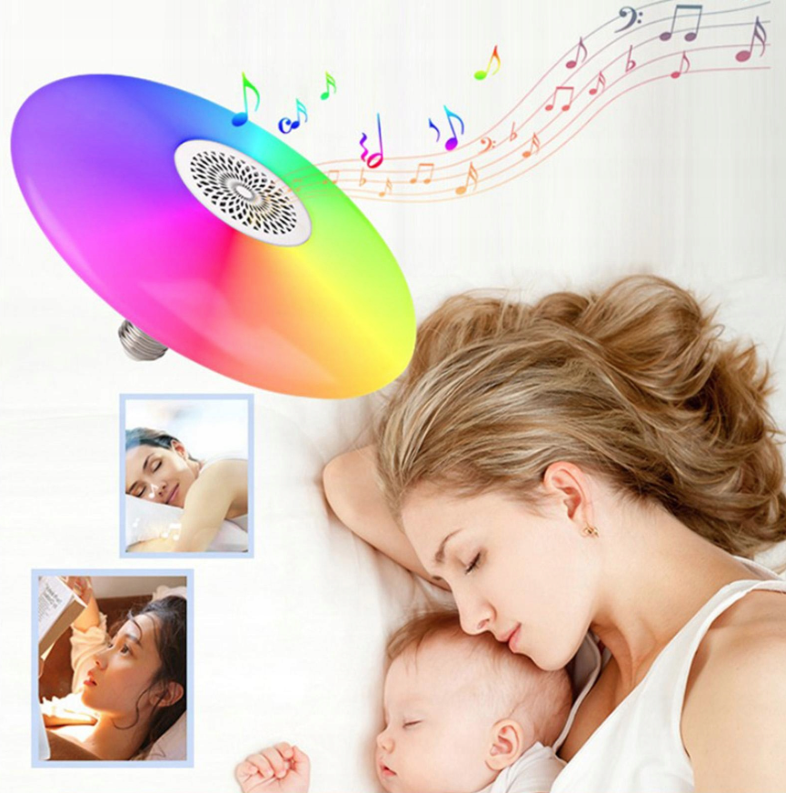 stropná lampa UFO s reproduktorom